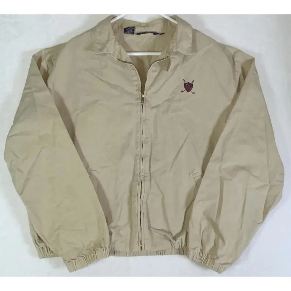 Vintage Polo Ralph Lauren Harrington Bomber Jacket Men’s USA Made 1980s XLarge